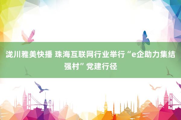 泷川雅美快播 珠海互联网行业举行“e企助力集结强村”党建行径