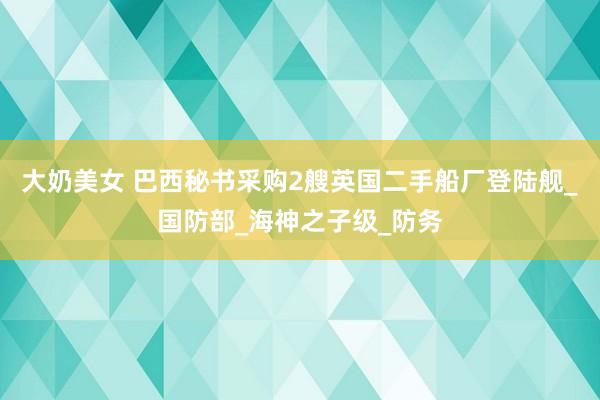 大奶美女 巴西秘书采购2艘英国二手船厂登陆舰_国防部_海神之子级_防务