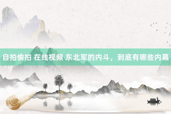 自拍偷拍 在线视频 东北军的内斗，到底有哪些内幕