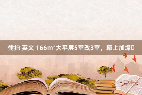 偷拍 英文 166m²大平层5室改3室，壕上加壕❗