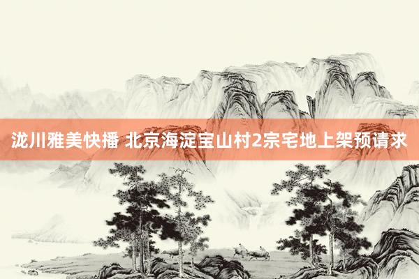 泷川雅美快播 北京海淀宝山村2宗宅地上架预请求