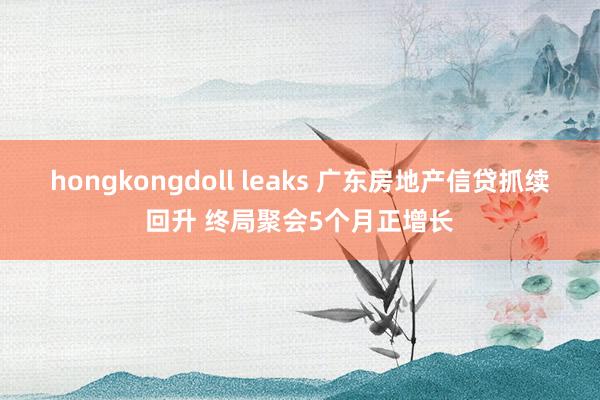 hongkongdoll leaks 广东房地产信贷抓续回升 终局聚会5个月正增长